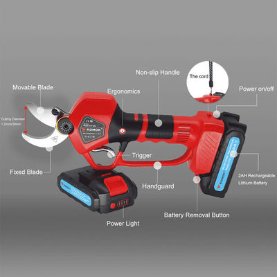 30mm rote elektrische Beschneidungs-Plastikscheren für den Schnitt von Niederlassungen