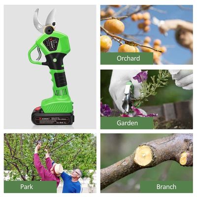 Green Komok Professionelle kabellose elektrische Gartenschere zum Beschneiden von Ästen