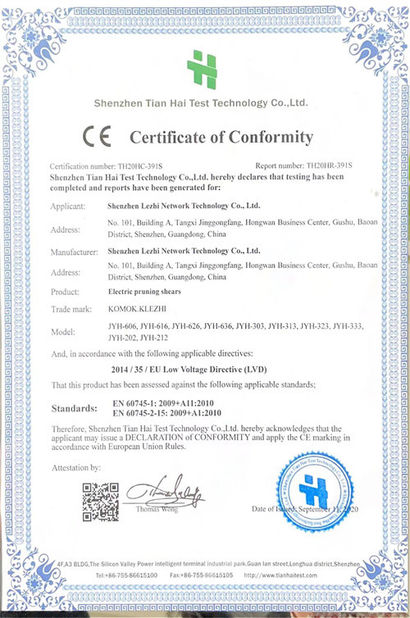 China Shenzhen Lezhi Network Technology Co., Ltd. zertifizierungen